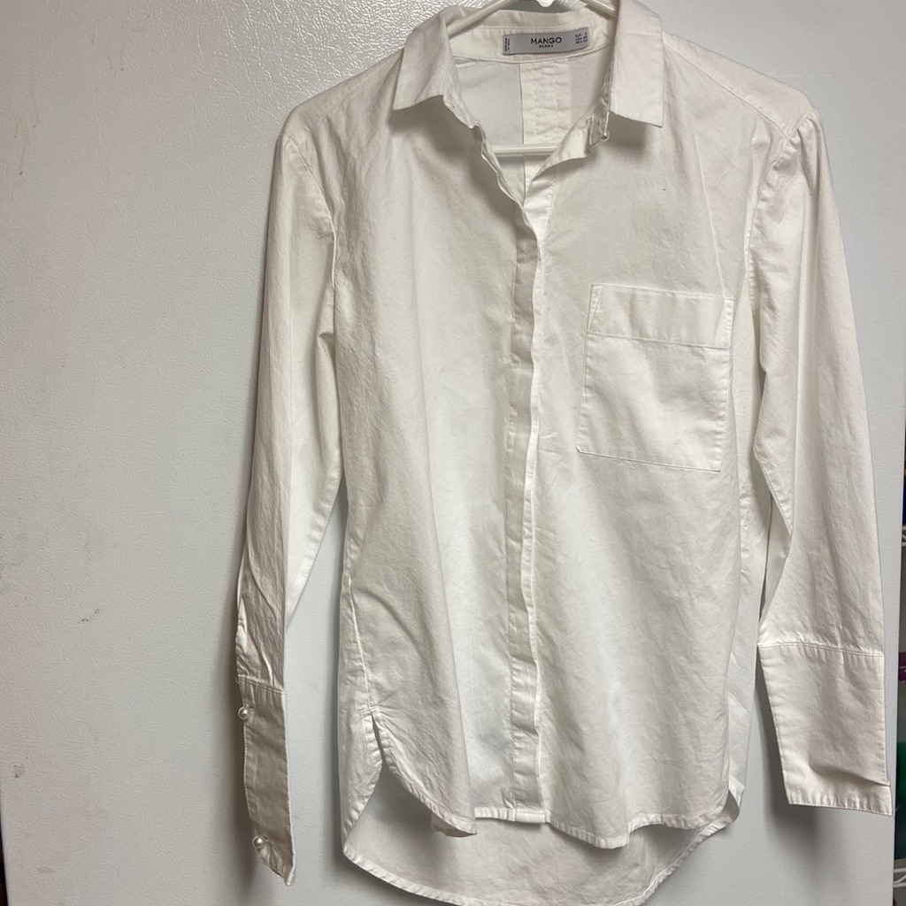 Mango White Button Down
